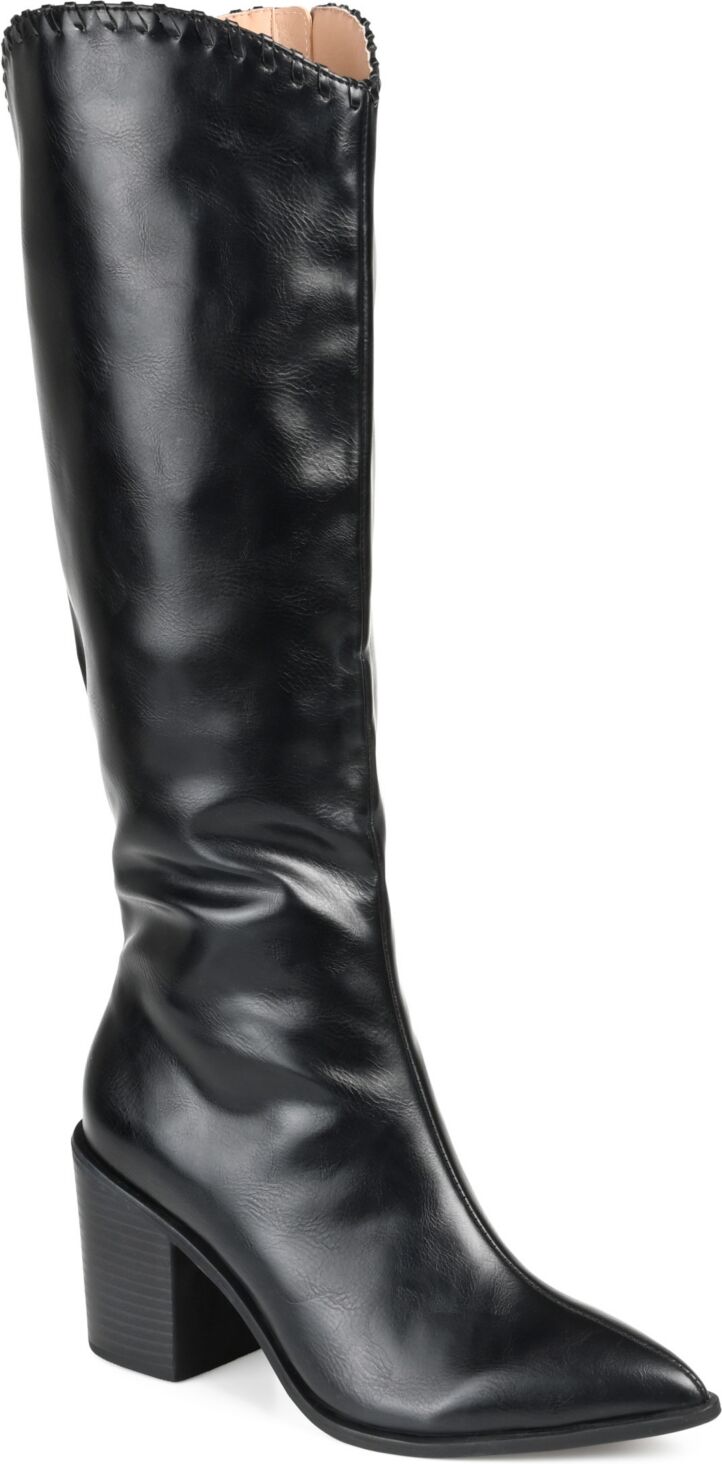 Journee Collection Women's Daria Cowboy Knee High Boots - Black