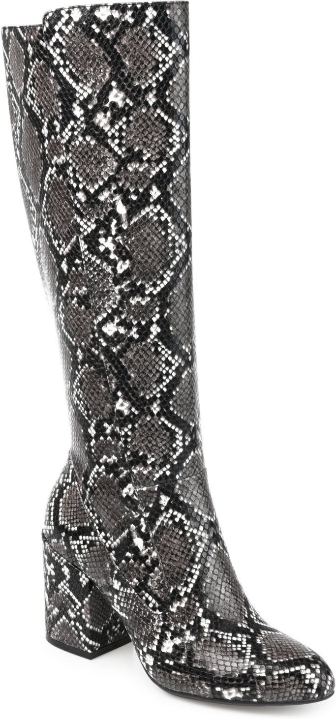 Journee Collection Women's Tavia Wide Calf Knee High Boots - Snake