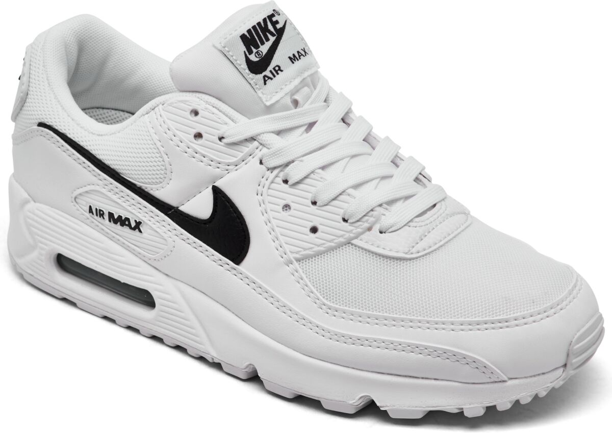 Nike Women's Air Max 90 Casual Sneakers from Finish Line - White, Black