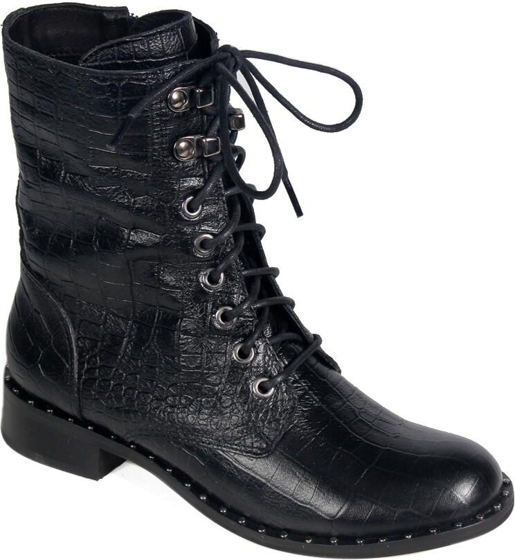 Paula Torres Shoes Women's Havana Combat Boots - Black