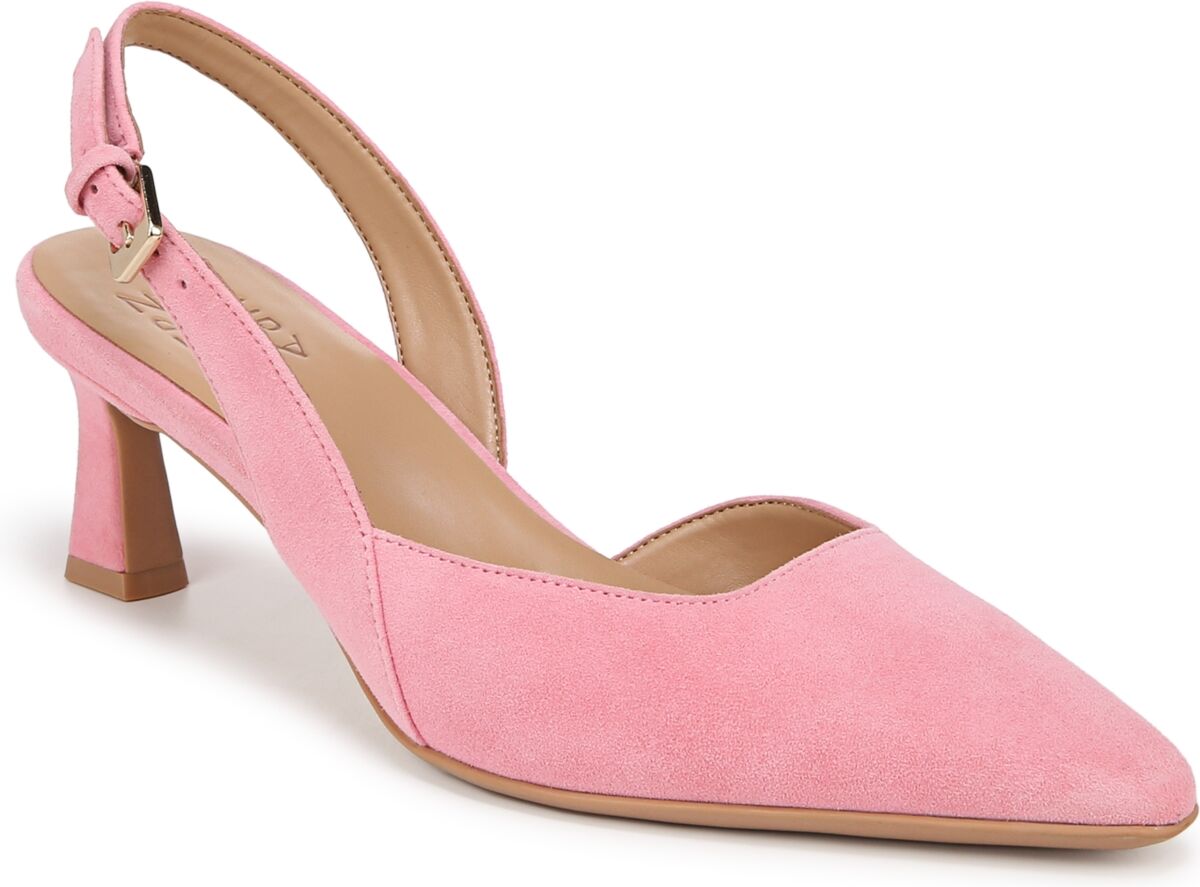 Naturalizer Dalary Slingback Pumps - Flamingo Pink Suede