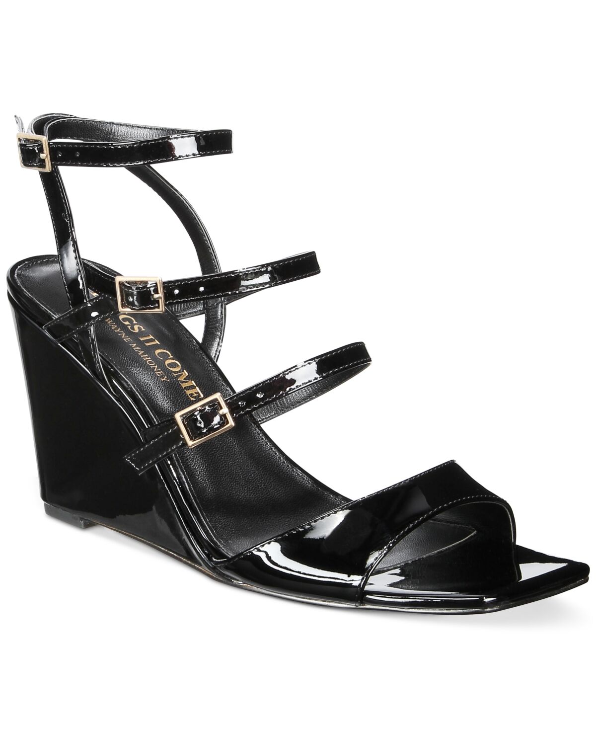 Things Ii Come Women's Andie Luxurious Dress Gladiator Wedge Sandals - Black
