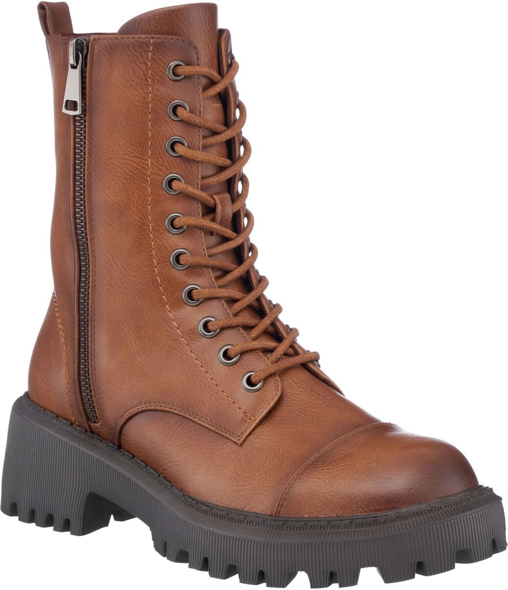 Gc Shoes Women's Mckay Lace Up Boots - Cognac