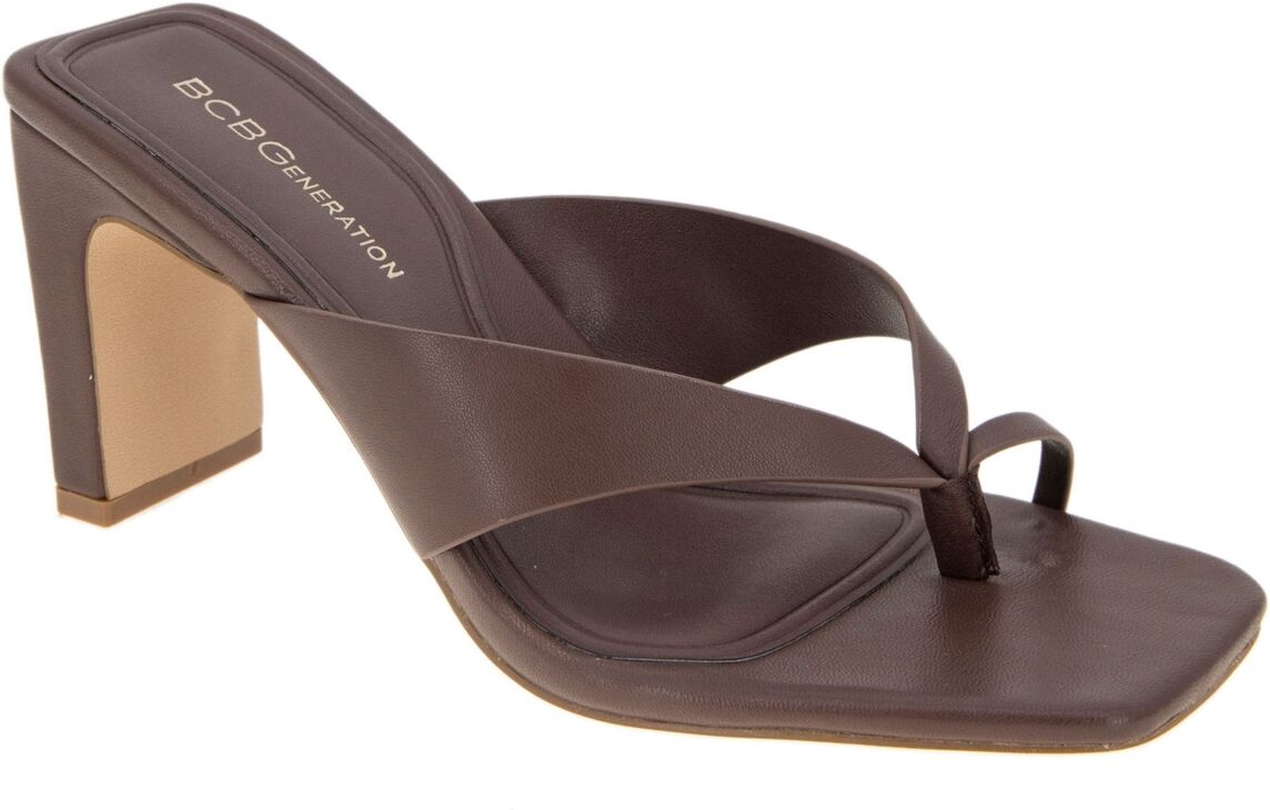 BCBGeneration Women's Flian Toe Ring Sandal - Espresso Leather