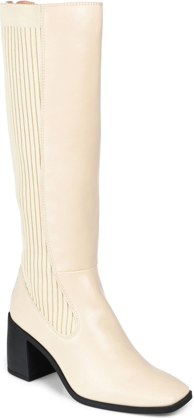 Journee Collection Women's Winny Knee High Boots - Bone