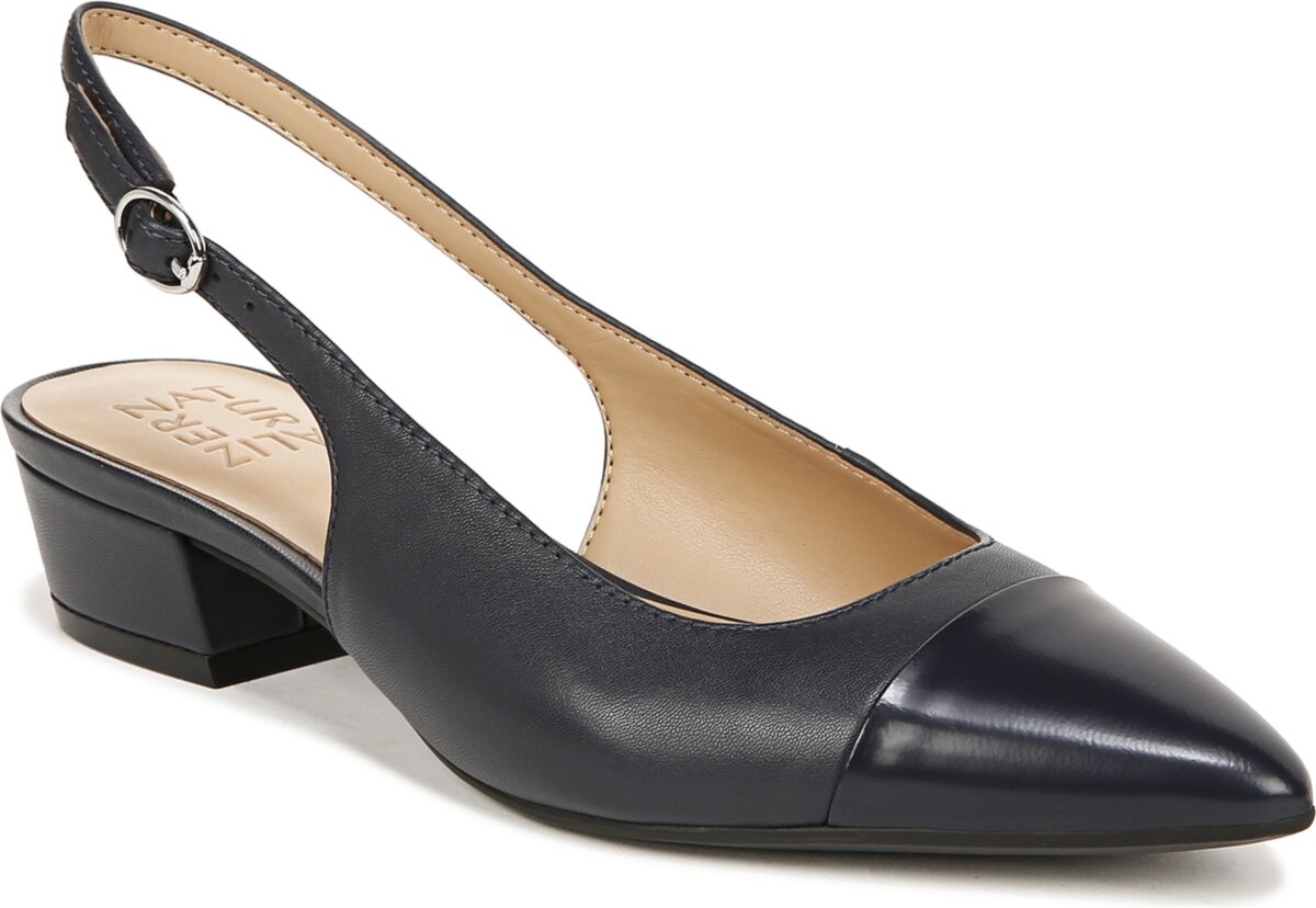 Naturalizer Banks-Sling Slingbacks - French Navy Leather