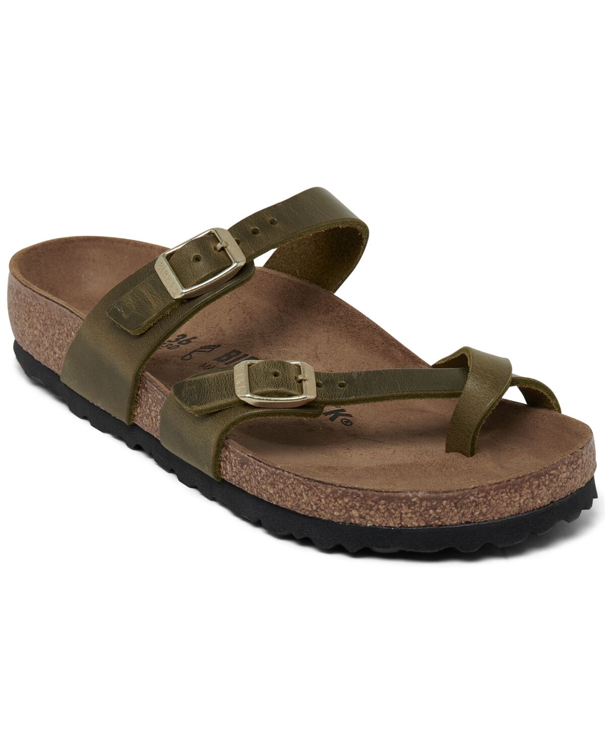 Birkenstock Women's Mayari Oiled Leather Sandals from Finish Line - Olive Green