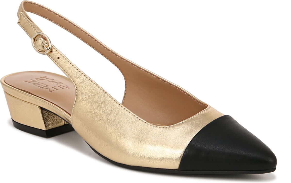 Naturalizer Banks-Sling Slingbacks - Dark Gold Leather