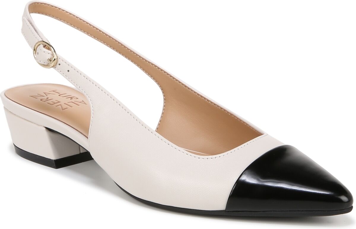 Naturalizer Banks-Sling Slingbacks - Satin Pearl Leather