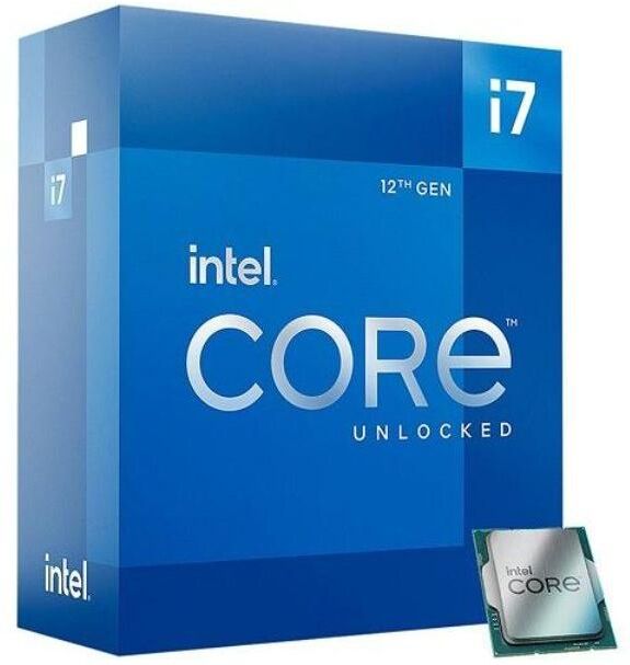 Intel BX8071512700K 125 watt 8 Cores up to 5.0 gHz Unlocked LGA1700 600 Series Chipset Core i7-12700K Desktop Processor - Black