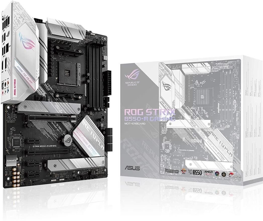 Asus TeK Rog Strix B550-a Gaming 128GB Motherboard with Rog Strix B550-a Gaming Amd B550 AM4 Maxmium DDR4 Pci Express Atx Card - Black