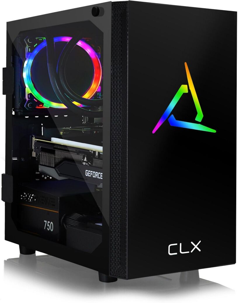 Clx Set Gaming Desktop - Liquid Cooled Amd Ryzen 7 5800X 3.8GHz 8-Core Processor, 16GB DDR4 Memory, GeForce Rtx 3060 Ti 8GB GDDR6 Graphics, 480GB Ssd,