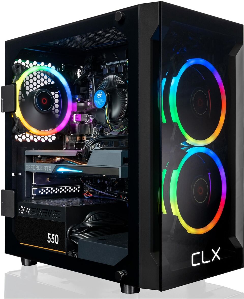 Clx Set Gaming Desktop - Intel Core i7 10700F 2.9GHz 8-Core Processor, 16GB DDR4 Memory, GeForce Rtx 3050 8GB GDDR6 Graphics, 500GB Ssd, 2TB Hdd, WiFi