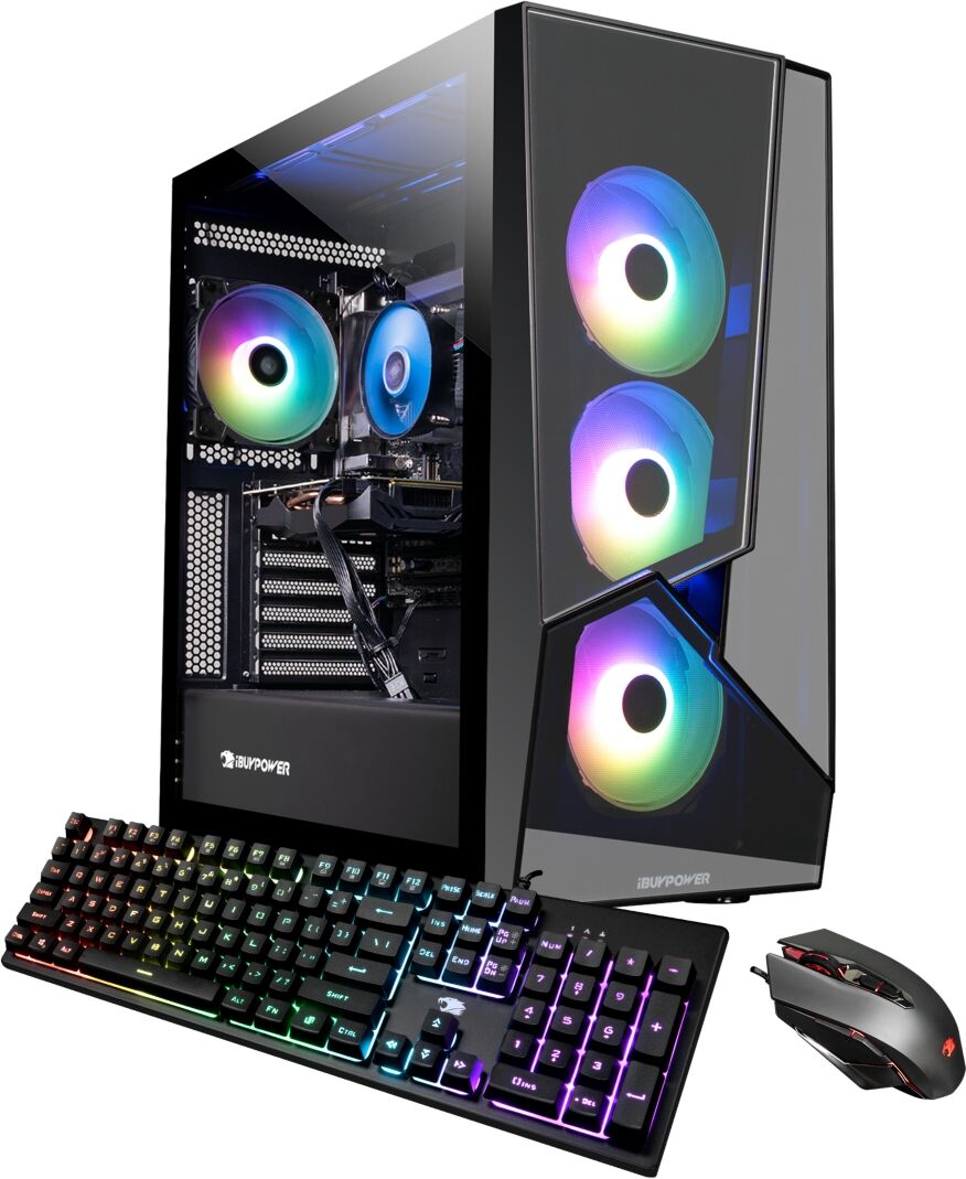 iBUYPOWER SlateMR Gaming Desktop Pc - Amd Ryzen 5 5600 - 8GB DDR4 Memory - Nvidia Gtx 1650 4GB - 500GB Ssd - Black - Black