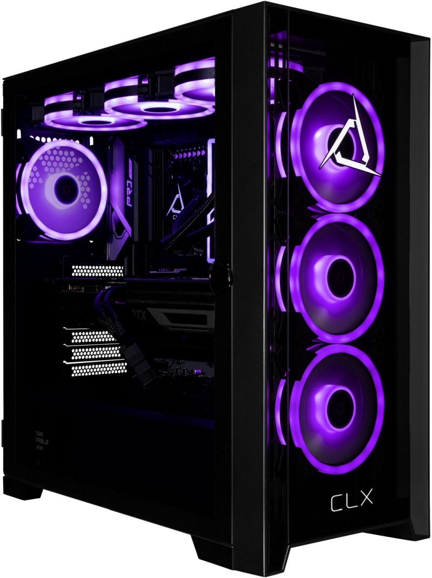 Clx Set Gaming Desktop - Liquid Cooled Amd Ryzen 7 7800X3D 4.2GHz 8-Core Processor, 32GB DDR5 Memory, GeForce Rtx 4070 12GB GDDR6X Graphics, 1TB Ssd,