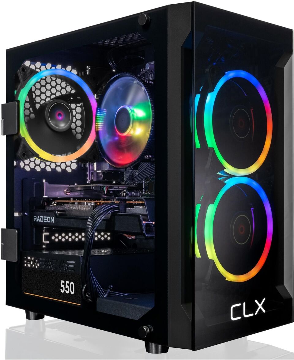 Clx Set Gaming Desktop - Amd Ryzen 7 5700X 3.4GHz 8-Core Processor, 16GB DDR4 Memory, Radeon Rx 6600 Xt 8GB GDDR6 Graphics, 500GB Ssd, 2TB Hdd, WiFi,