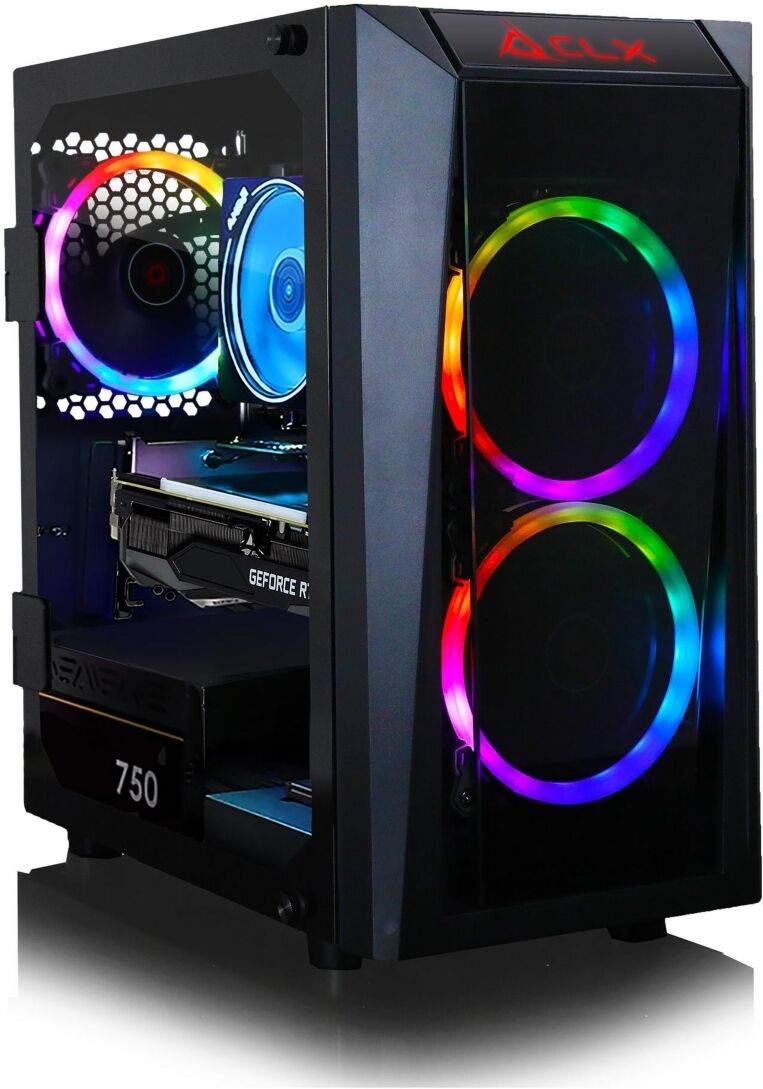 Clx Set Gaming Desktop - Amd Ryzen 5 3600 3.6GHz 6-Core Processor, 16GB DDR4 Memory, GeForce Rtx 3060 Ti 8GB GDDR6 Graphics, 240GB Ssd, 2TB Hdd, WiFi,