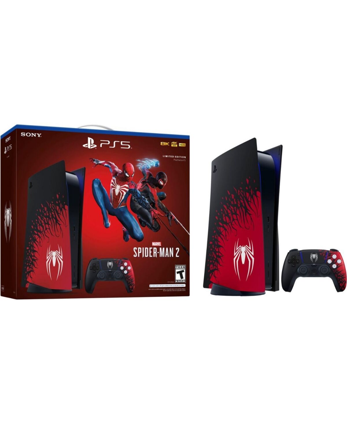 Sony PlayStation 5 Console - Marvels Spider-Man 2 Limited Edition Bundle - Red