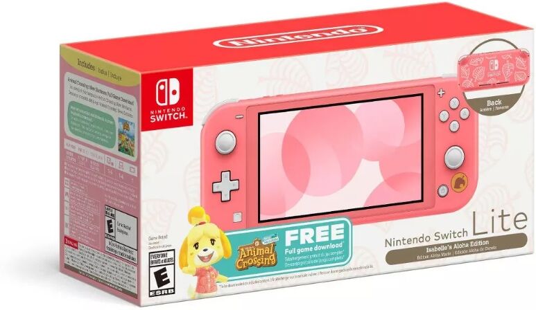 Nintendo Switch Lite - Animal Crossing: New Horizons Bundle - Isabelle's Aloha Edition Consoles - Orange