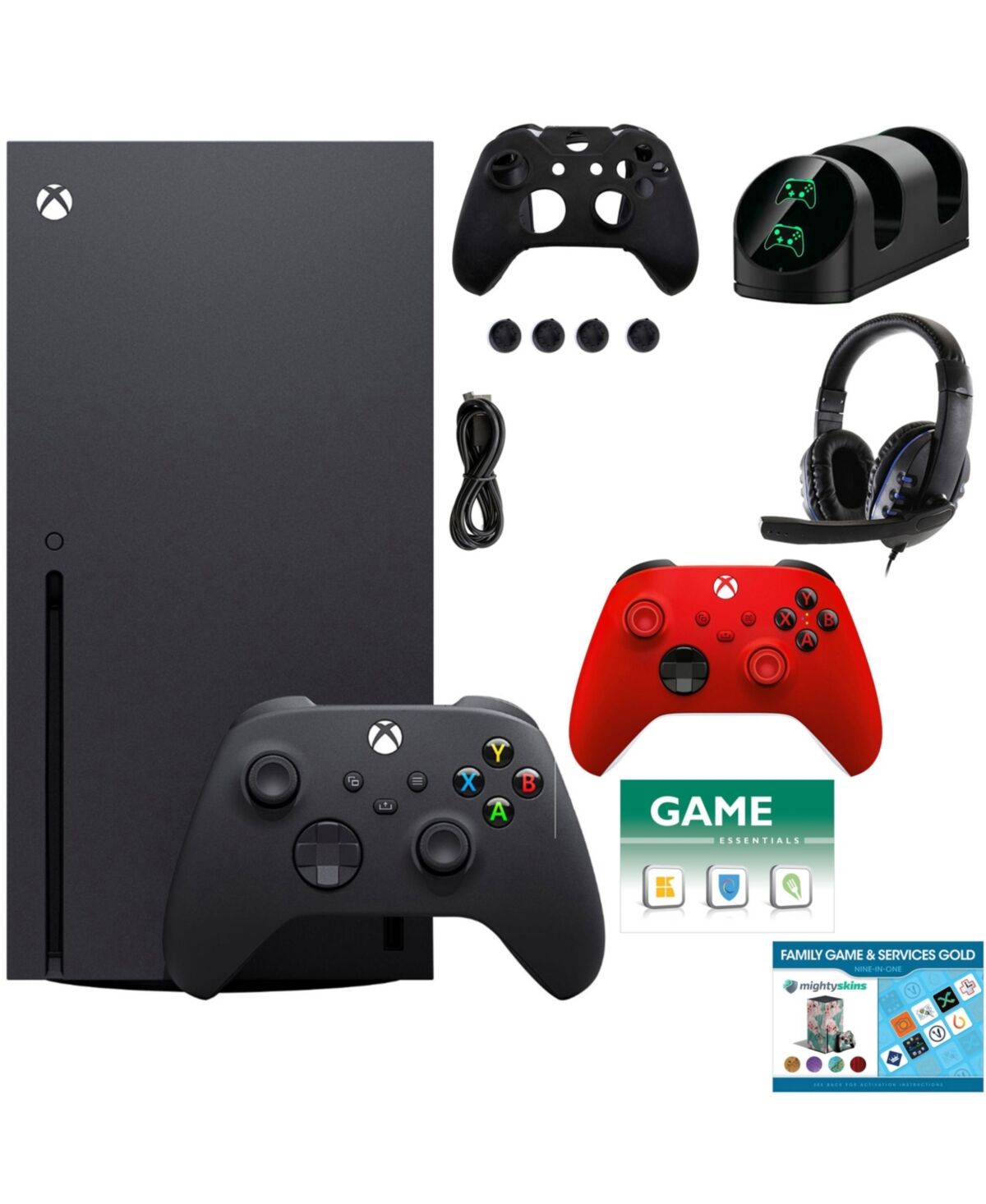 Xbox Series X 1TB Console w/ Controller Accessories Kit & 2 Vouchers - Black