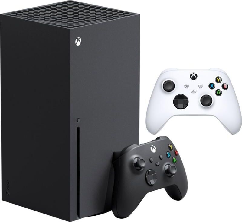 Microsoft Xbox Series X 1TB Gaming Console & White Controller (Total of 2 Controllers Included) - Black