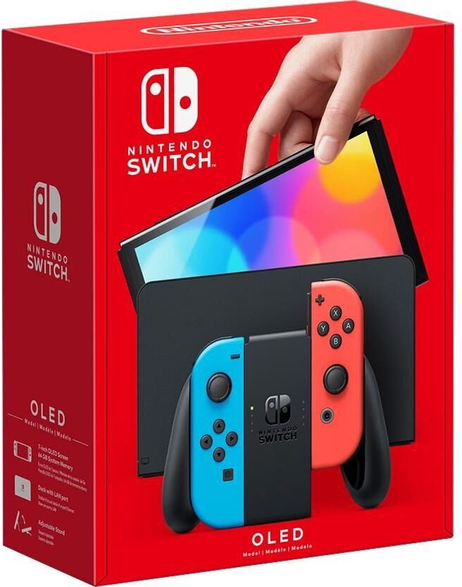 Nintendo Switch Oled Gaming Console Model - Red/blue