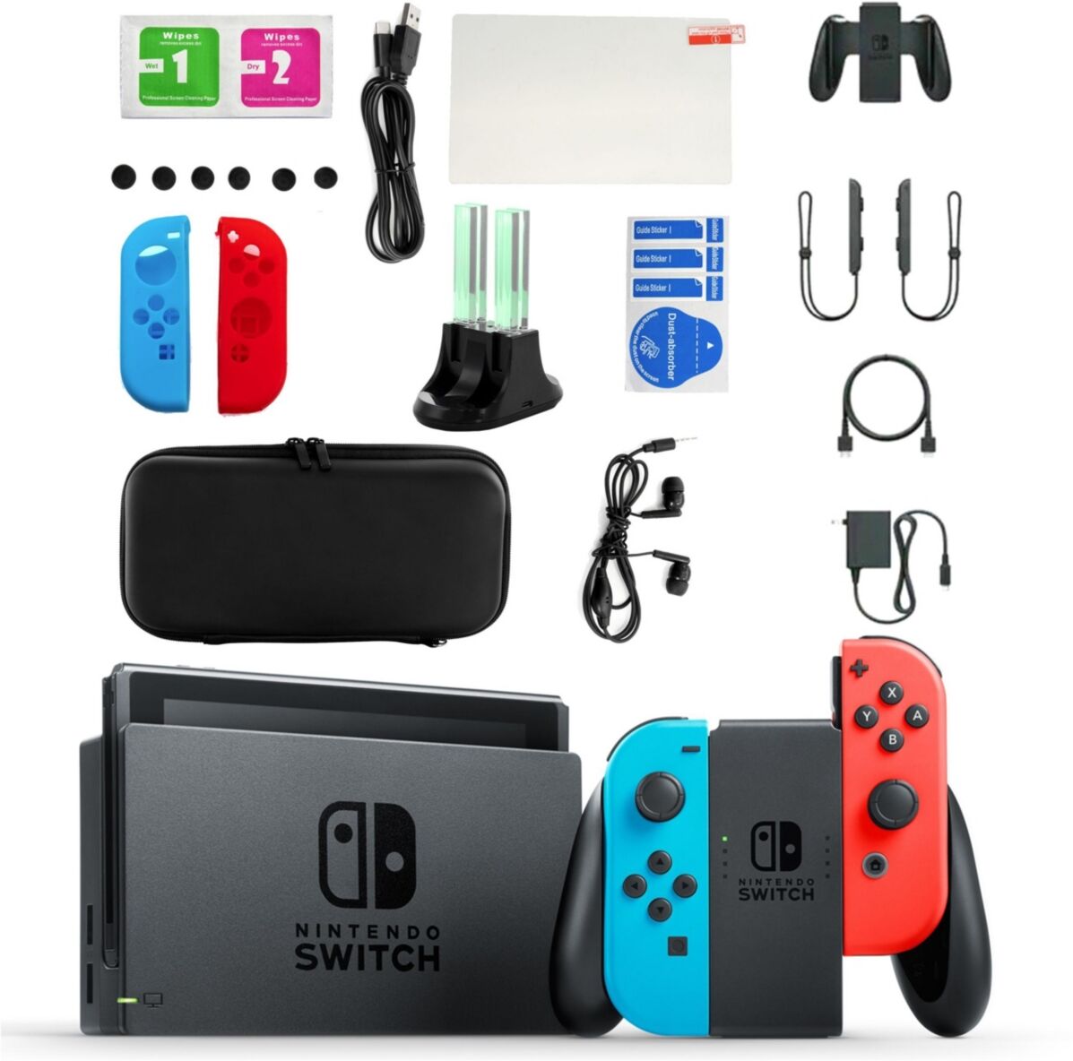 Nintendo Switch in Neon & Accessory Kit - Open Miscellaneous