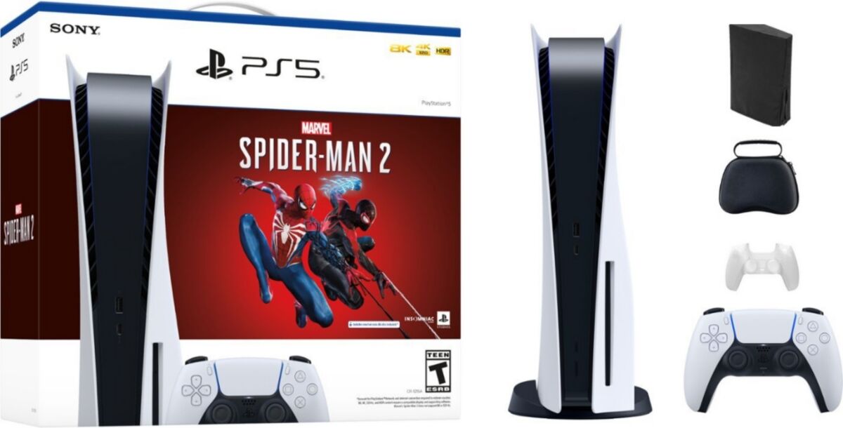 Sony Playstation Sony 5 Console – Marvel's Spider-Man 2 Bundle - White With Accessories - White