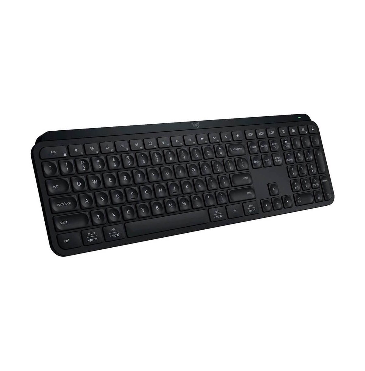 Logitech Mx Keys Full Size Scissor Keyboard for Pc and Mac - Black - Black