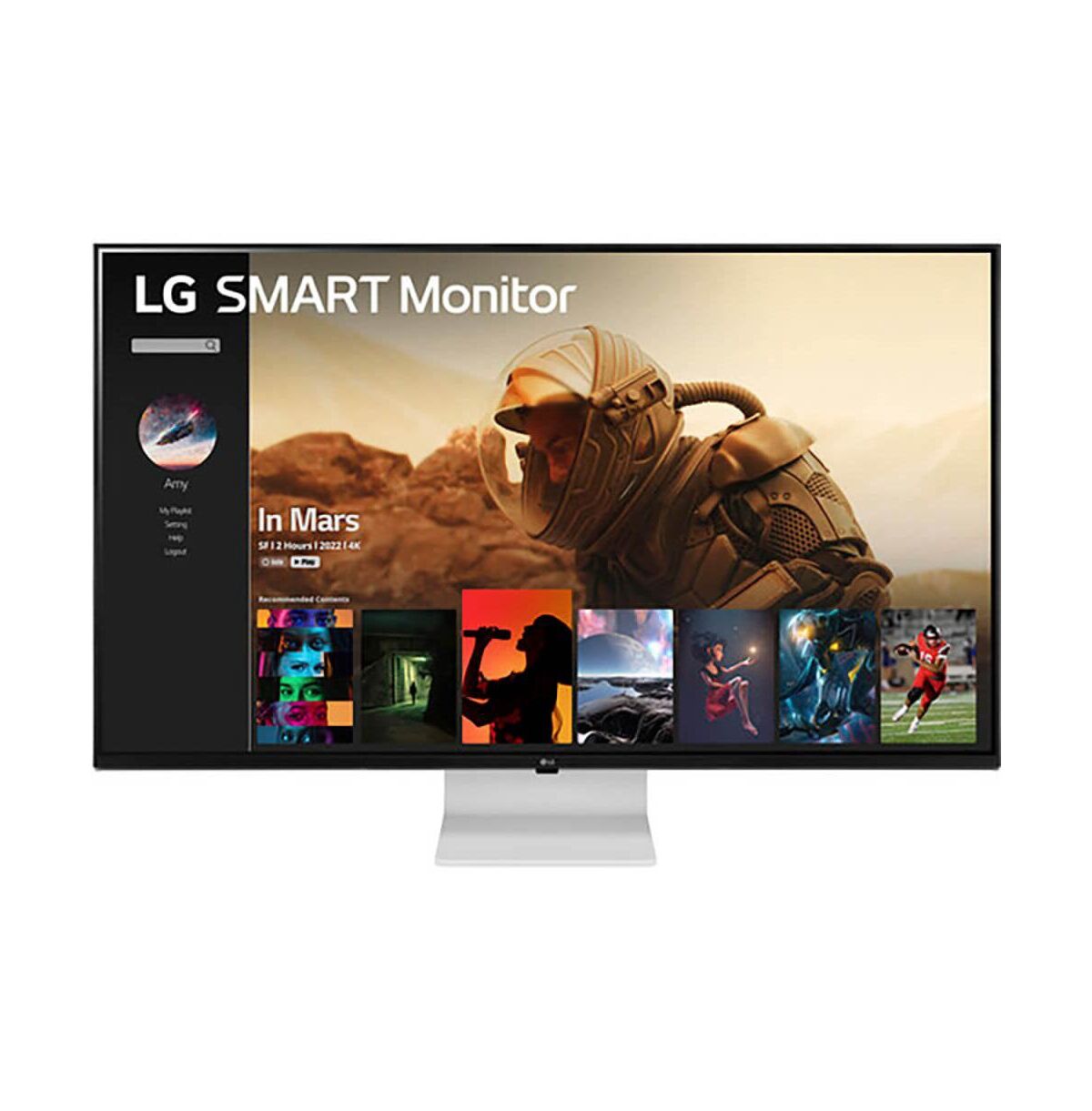 LG 42.5 inch 4K Hdr Ips Smart Monitor - White - White