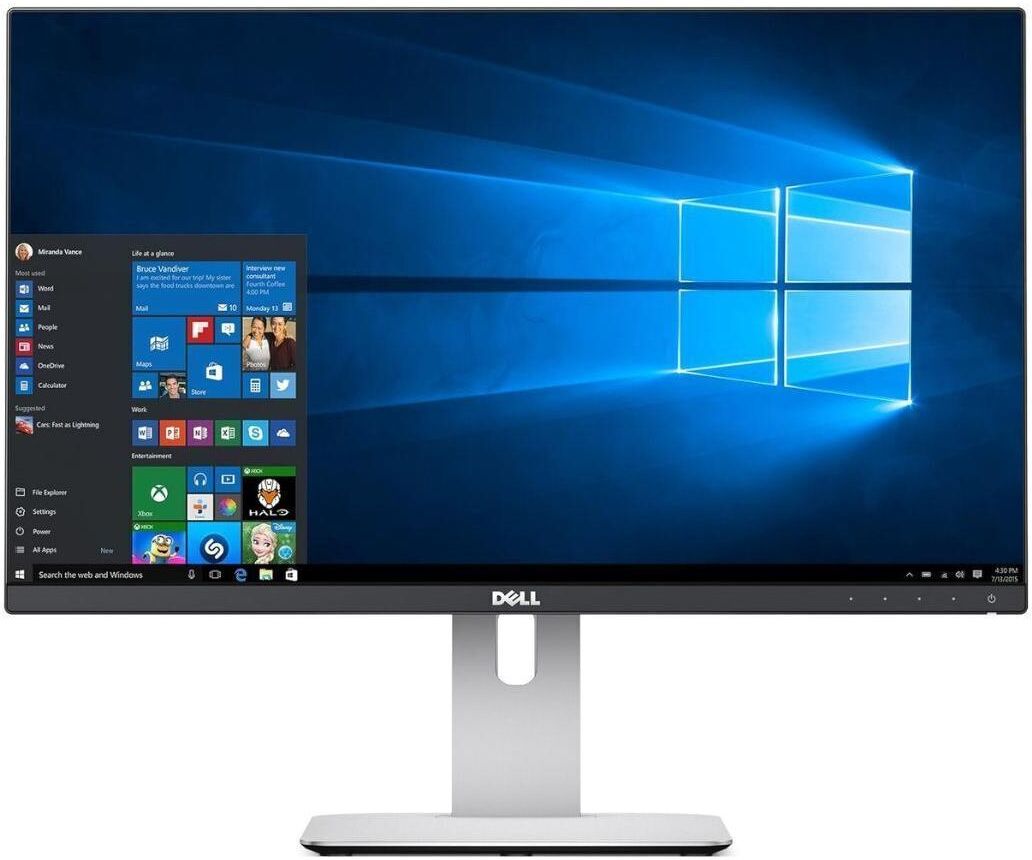 Dell U2414H Ultra Sharp 23.8-inch Fhd Ips Led Monitor Hdmi, Dp, Usb 3.0 Ports - Silver