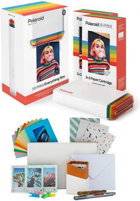 Polaroid Originals Hi-Print Bluetooth Photo Printer Everything Box Bundle - White