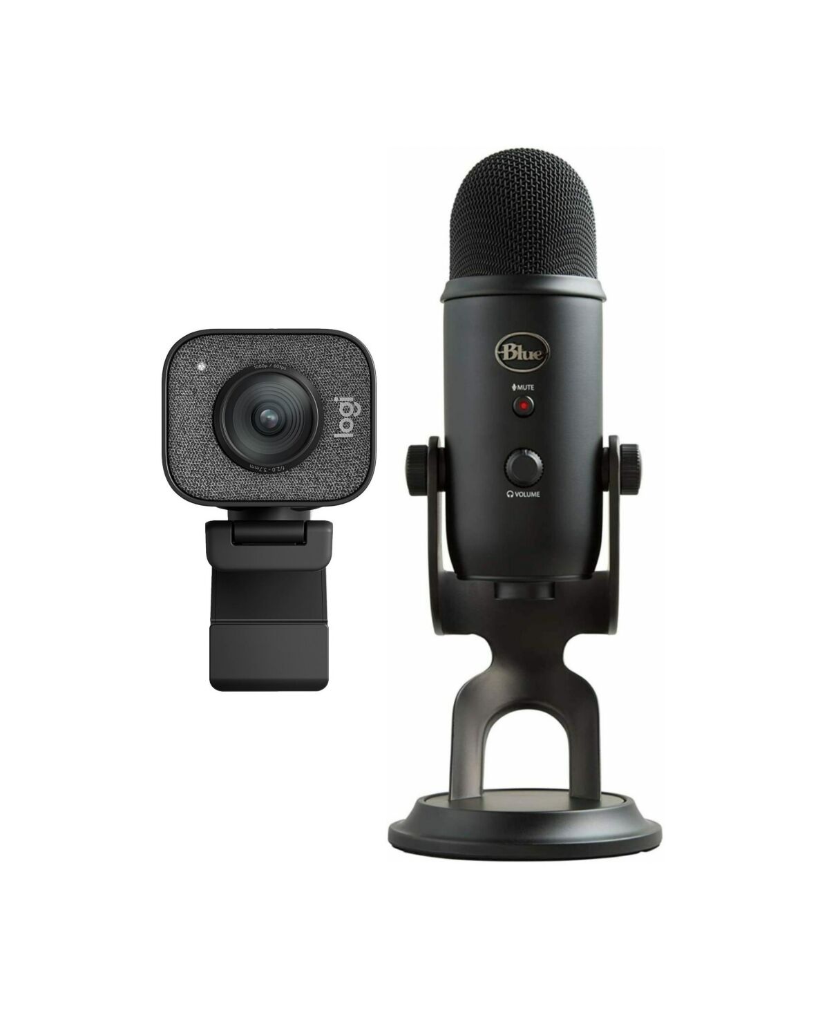 Logitech Streamcam Plus 1080P Hd 60Fps Usb-c Webcam(Graphite) With Blue Yeti Mic - Black