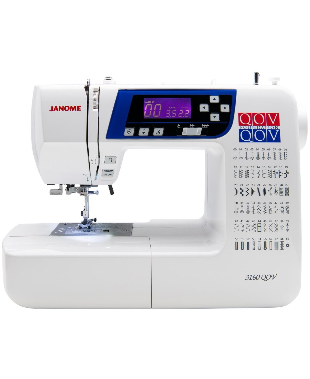 Janome 3160QOV Quilts of Valor Computerized Sewing and Quilting Sewing Machine - White