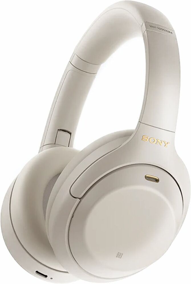 Sony Wh-1000XM4 Wireless Noise Cancelling Over-Ear Headphones (Silver) - Silver