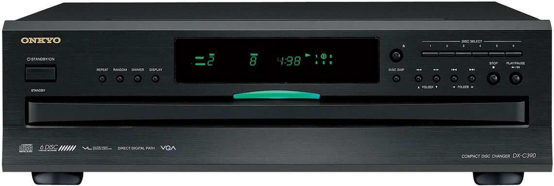 Onkyo Dx-C390 6-Disc Carousel Cd Changer - Black