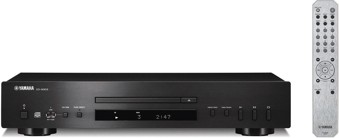 Yamaha Cd-S303 Cd Player with MP3/Wma/Lpcm/Flac/Usb Compatibility - Black