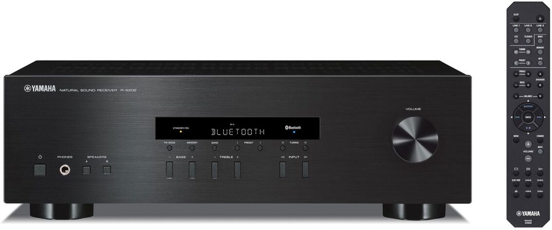 Yamaha R-S202 2-Channel Home Stereo Receiver with Bluetooth - Black