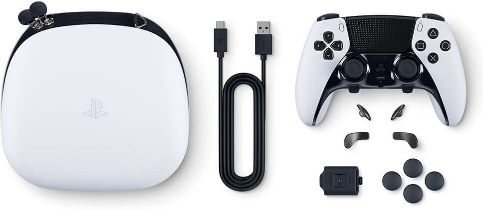 Sony DualSense Edge Wireless PlayStation Controller - White - Black