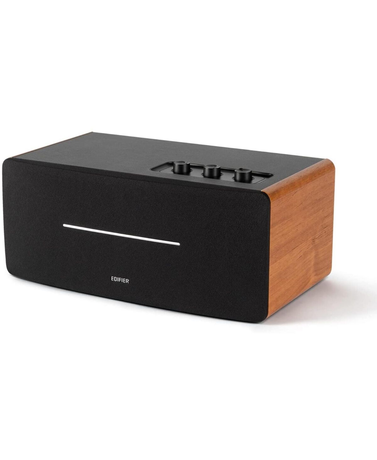 Edifier D12 Tabletop Desktop Stereo Bluetooth Speaker- Wood - Brown