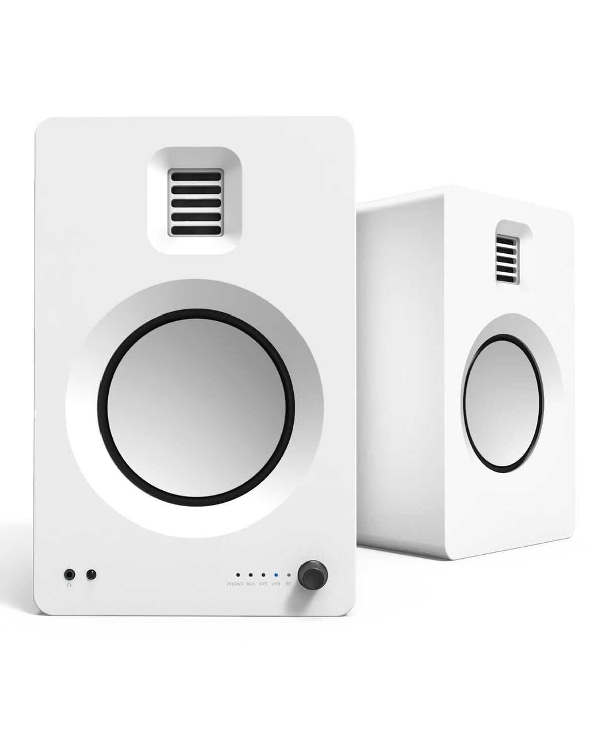 Kanto Tuk Premium Powered Bookshelf Speakers with Headphone Out, Usb Dac, Dedicated Phono Pre-amp, & Bluetooth - Pair - White