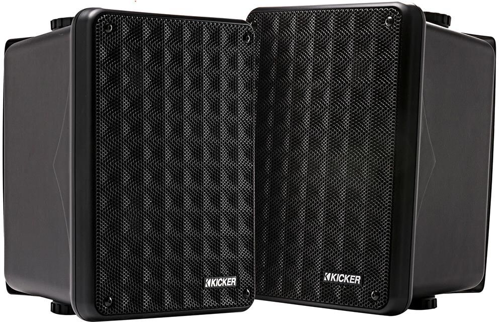 Kicker KB6 Outdoor/Indoor Speakers - Black - Black