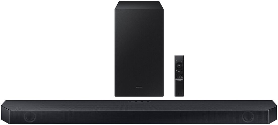 Samsung Hw-Q600C 3.1.2 Ch Soundbar with Wireless Subwoofer, Dobly Atmos, Dts:X, & Wall Mount Kit (2023) - Black