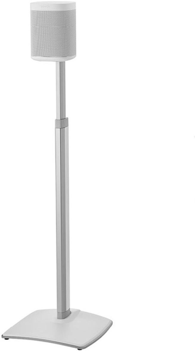 Sanus WSSA1 Adjustable Height Wireless Speaker Stand for Sonos One, Play:1, and Play:3 - Each - White