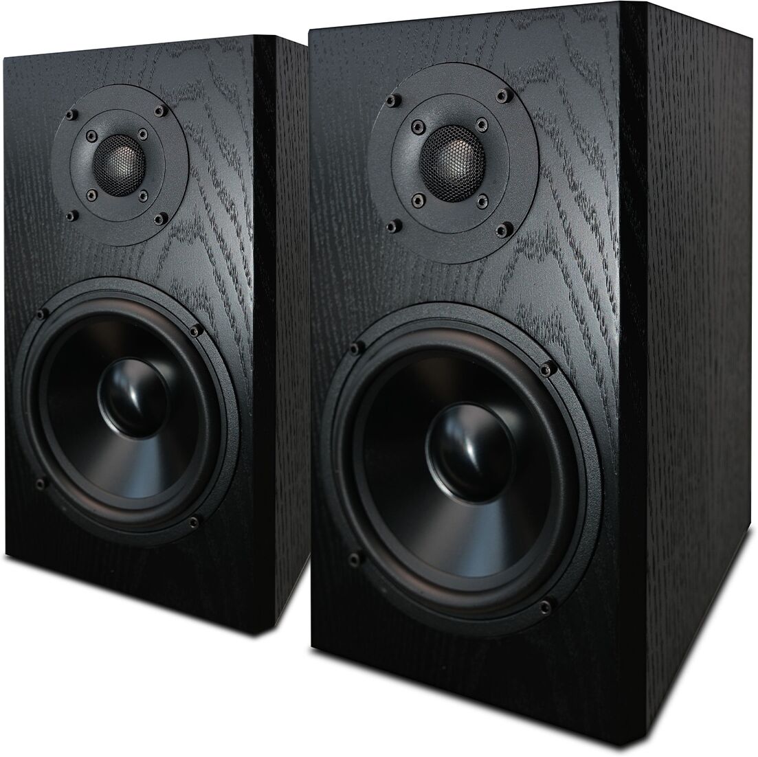 Klh Kendall 2B 2-Way Bookshelf Speakers - Pair - Black oak