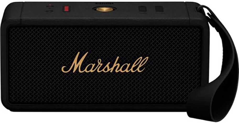 Marshall Middleton Bluetooth Portable Speaker - Black/Brass - Black