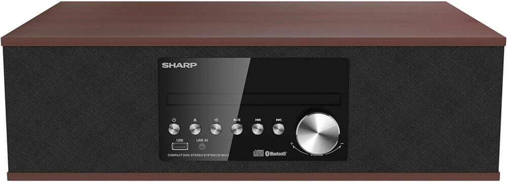 Sharp Retro Style Wireless Bluetooth Speaker System - Brown