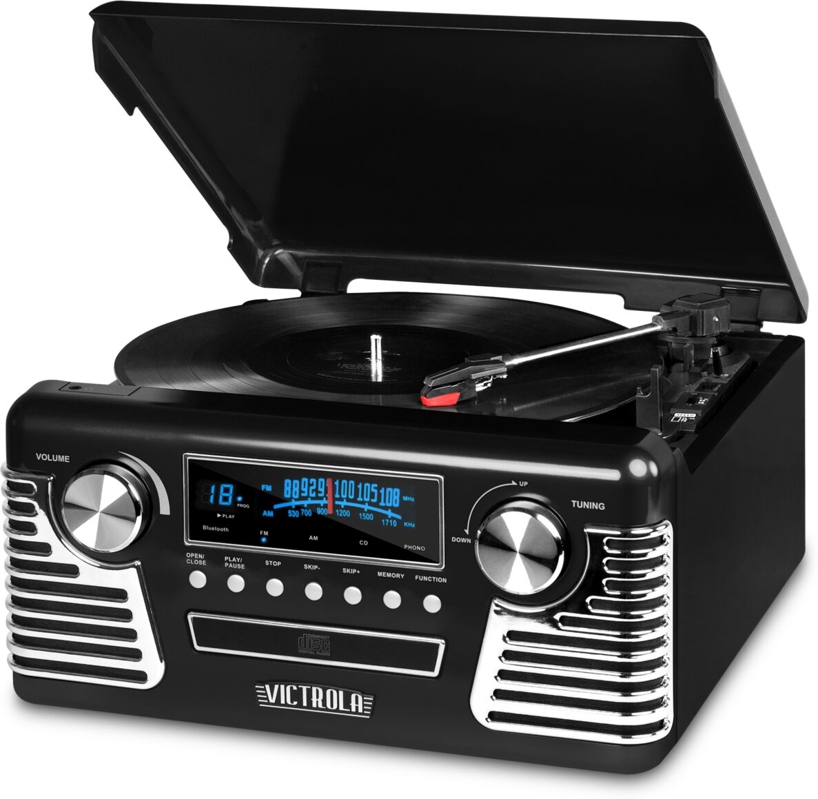 Innovative Technology Victrola Retro Bluetooth Record Player - Black