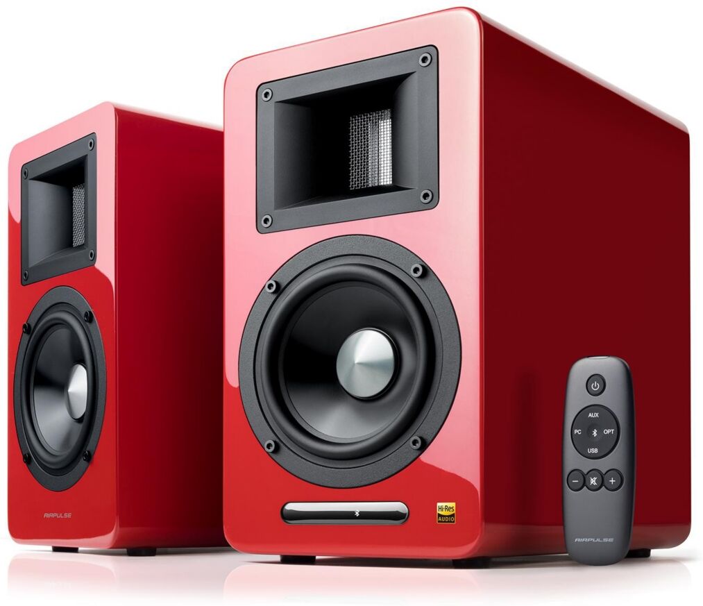 Airpulse A100 Hi-res Audio Certified Active Speaker System - Red