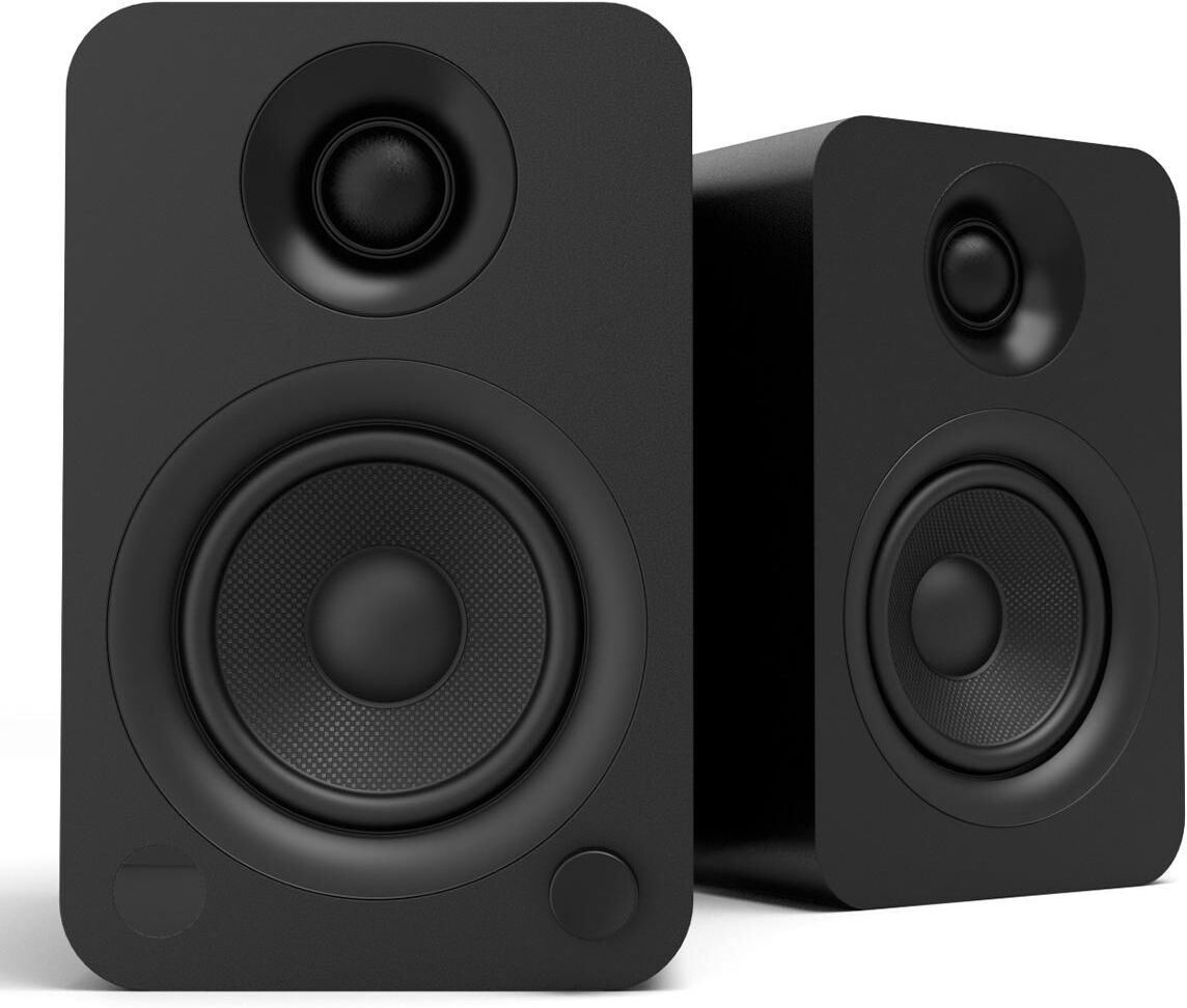 Kanto Yu Powered Bookshelf Speaker with Bluetooth & Rca Input (Matte Black) - Pair - Black